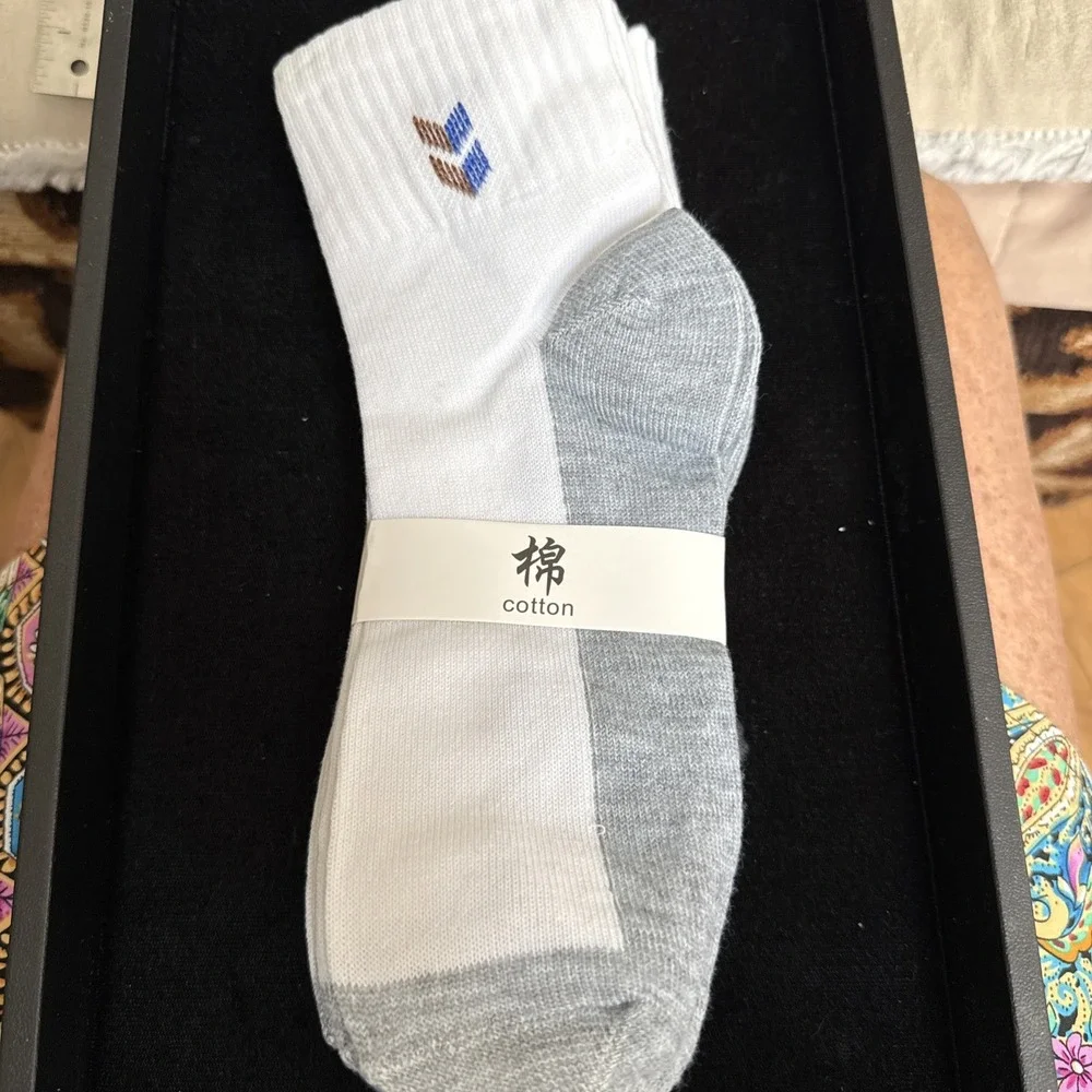 Men's Casual Crew Socks Embroidery‎ Pattern Design 10 Pair Brand New. 4245